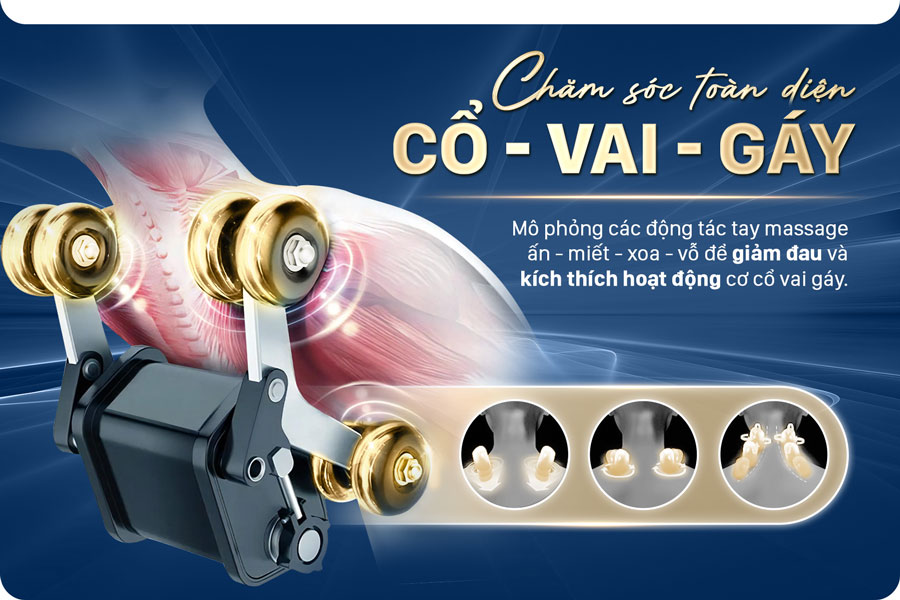 ghế massage chăm sóc toàn diện cổ vai gáy