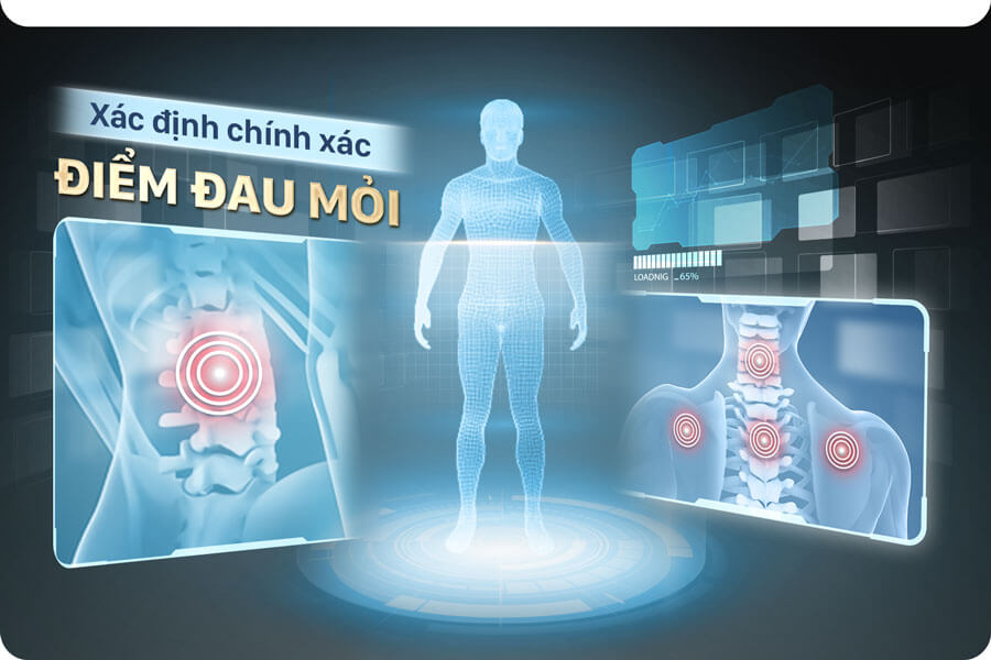 ghế massage trị liệu FJ686 dò quét huyệt chính xát