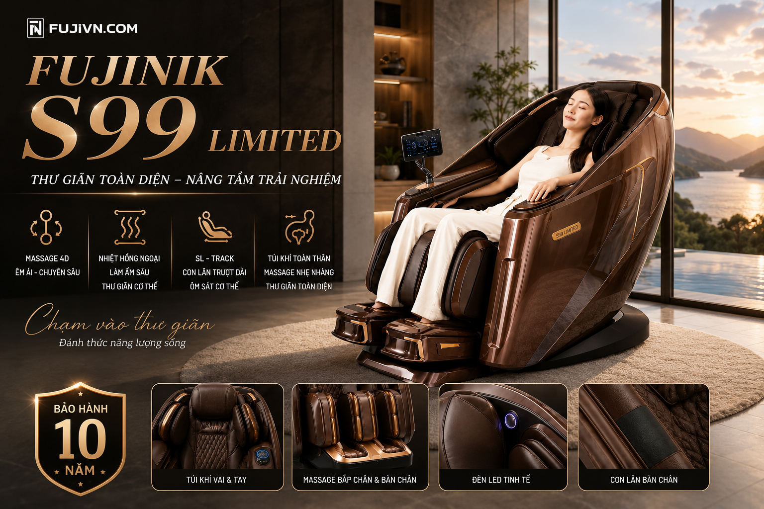 Ghế massage Fujinik S99 Limited chính hãng